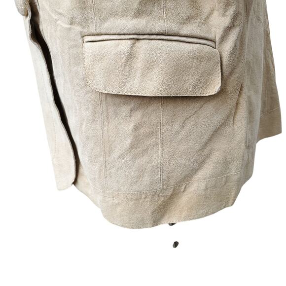Pamela McCoy Tan Biege Suede Jacket Coat Blazer Sz 1X - Picture 5 of 16
